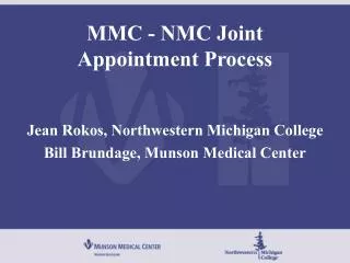 MMC - NMC Joint Appointment Process