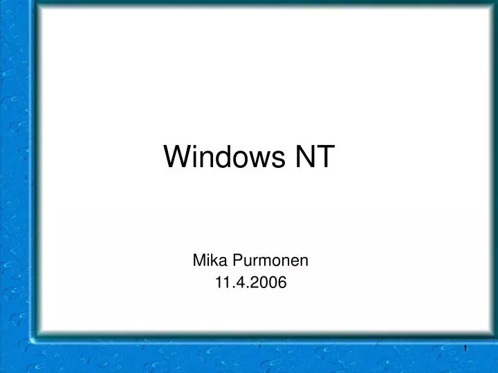 windows nt