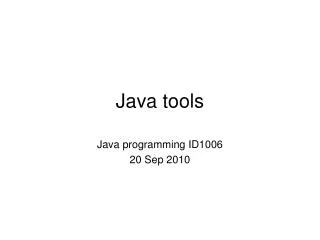 Java tools