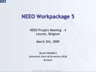 NEEO Workpackage 5