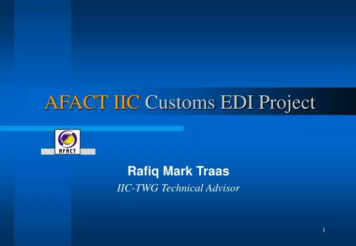 afact iic customs edi project