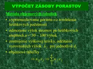 v po et z soby porastov