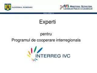 experti pentru programul de cooperare interregionala