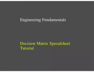 Engineering Fundamentals