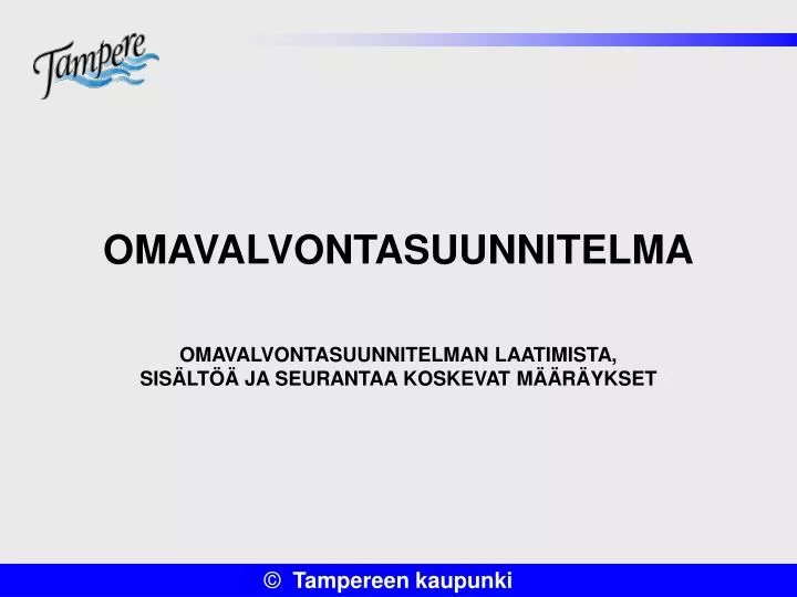 omavalvontasuunnitelma