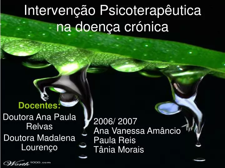 interven o psicoterap utica na doen a cr nica