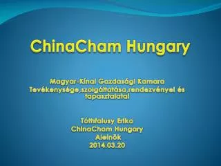 chinacham hungary