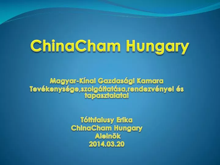 chinacham hungary