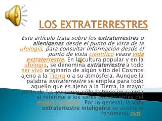 los extraterrestres