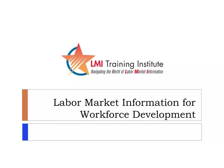 labor market information for workforce development