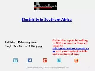 Southern African Electricity Market Analysis Report