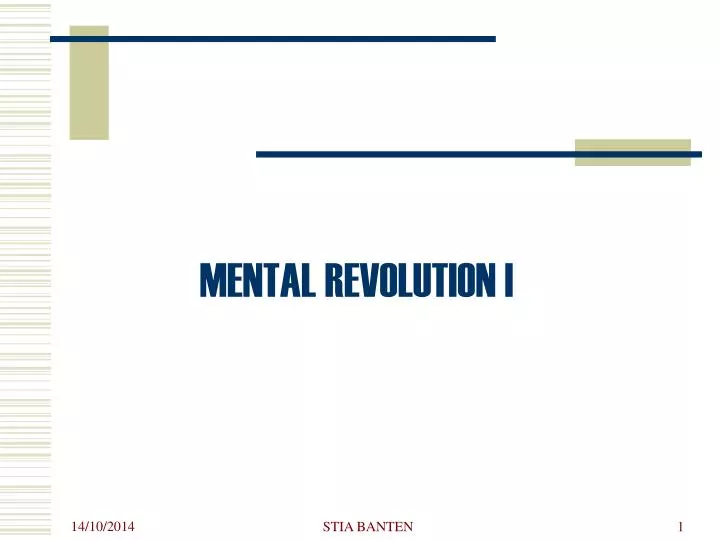 mental revolution i