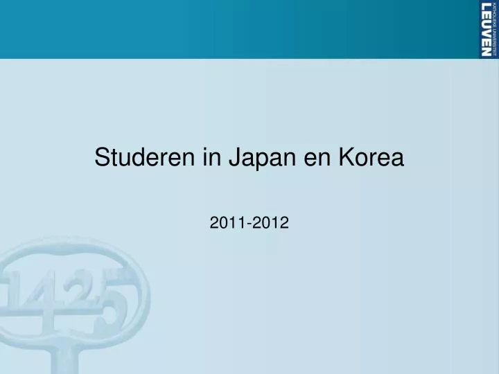 studeren in japan en korea