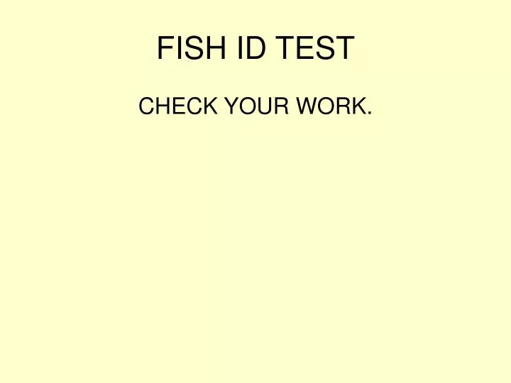 fish id test