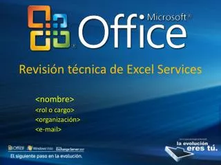 revisi n t cnica de excel services