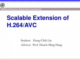 Scalable Extension of H.264/AVC