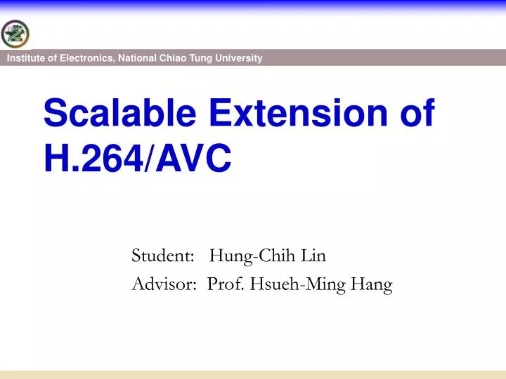 scalable extension of h 264 avc