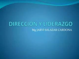 direccion y liderazgo