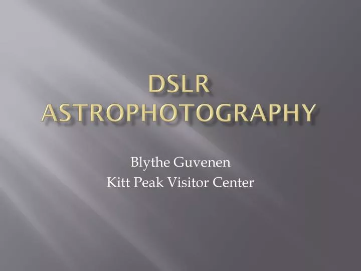 dslr astrophotography