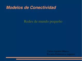 modelos de conectividad