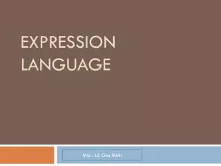 expression language