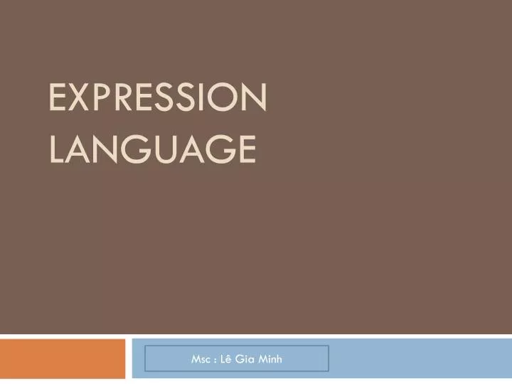 expression language
