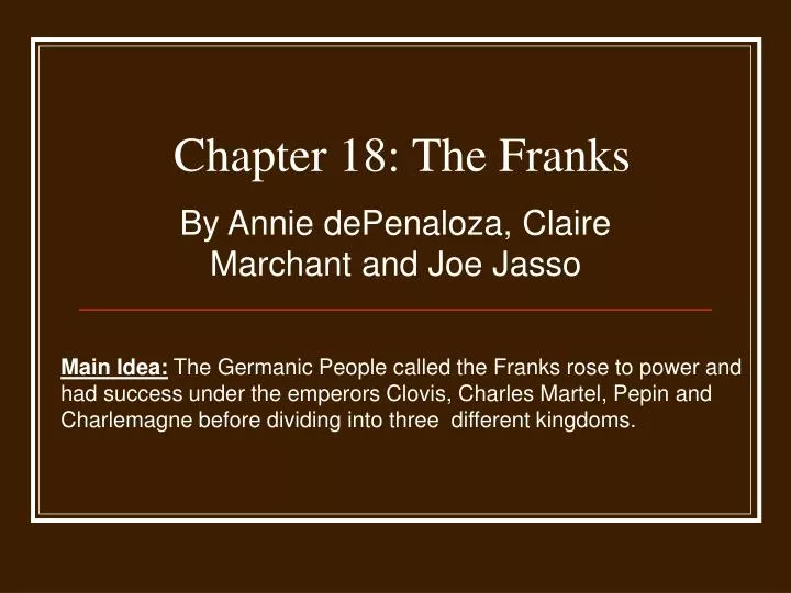 chapter 18 the franks