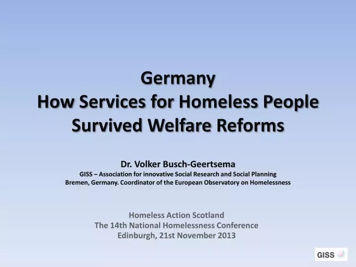 homeless action scotland the 14th national homelessness conference edinburgh 21st november 2013