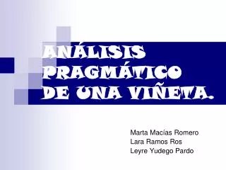 an lisis pragm tico de una vi eta