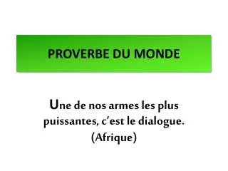 proverbe du monde