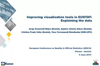 Improving visualisation tools in EUSTAT: Explaining the data