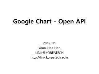 Google Chart - Open API