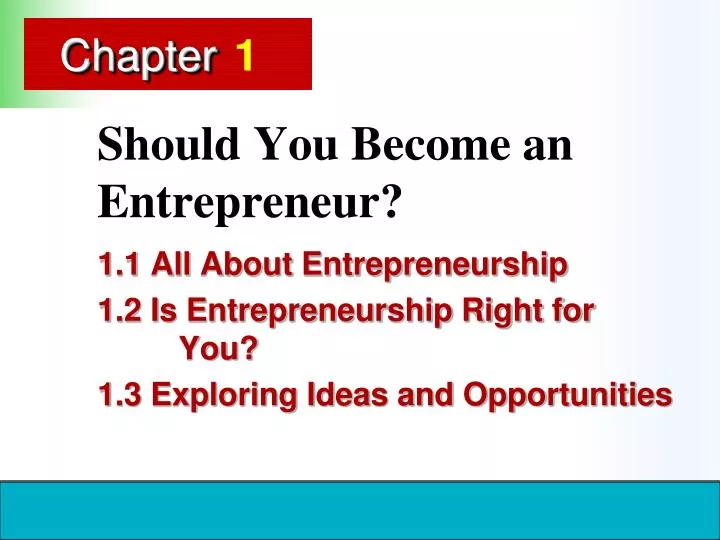 should you become an entrepreneur
