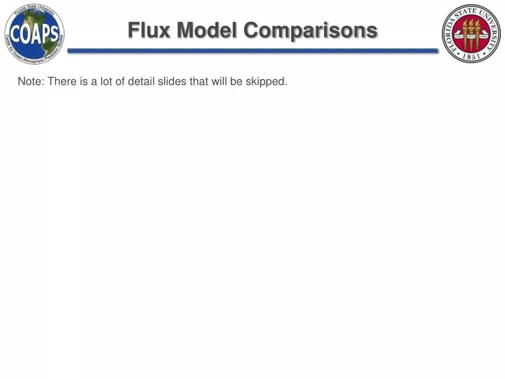 flux model comparisons