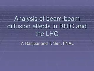 Analysis of beam-beam diffusion effects in RHIC and the LHC