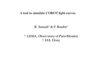 A tool to simulate COROT light-curves