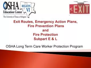 OSHA Long Term Care Worker Protection Program