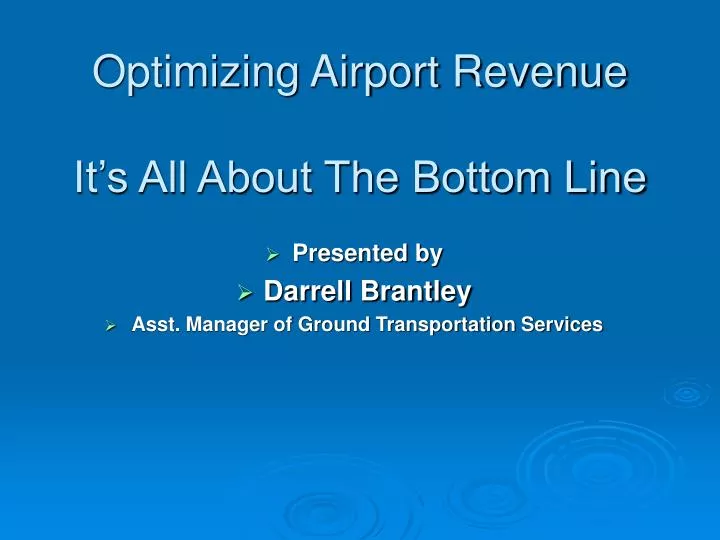 optimizing airport revenue it s all about the bottom line