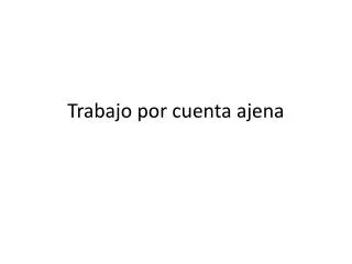trabajo por cuenta ajena