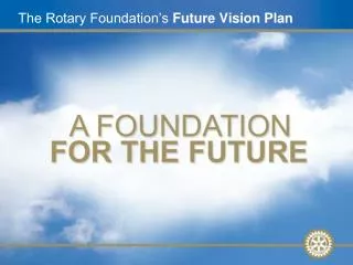 the rotary foundation s future vision plan