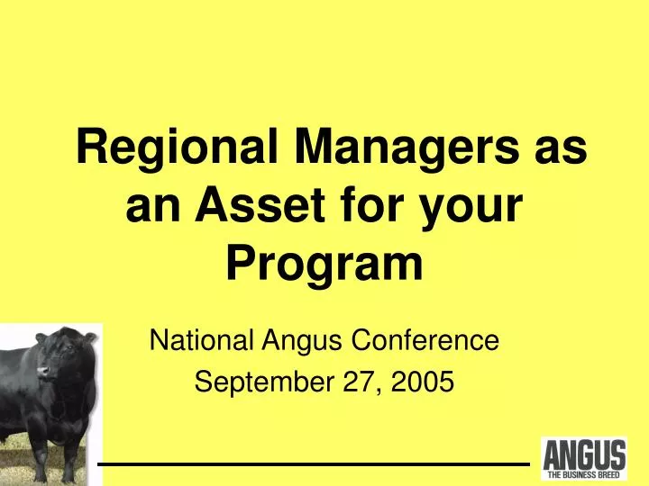 regional managers as an asset for your program