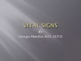 VITAL SIGNS