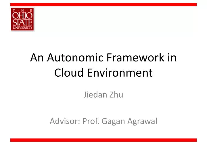 an autonomic framework in cloud environment