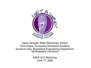 Aamir Ashiqali, Reilly Elementary School Chris Etapa, Gunsaulus Scholastic Academy