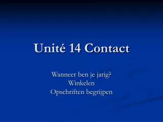 unit 14 contact