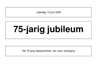 zaterdag 13 juni 2009