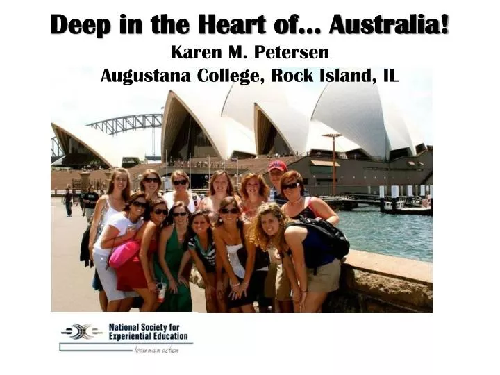 deep in the heart of australia karen m petersen augustana college rock island il