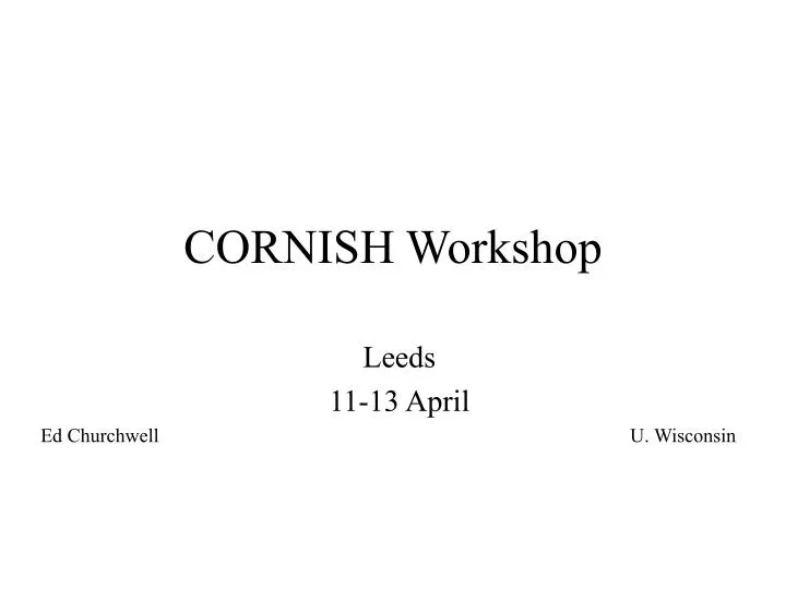 cornish workshop