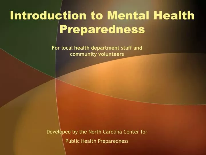 introduction to mental health preparedness