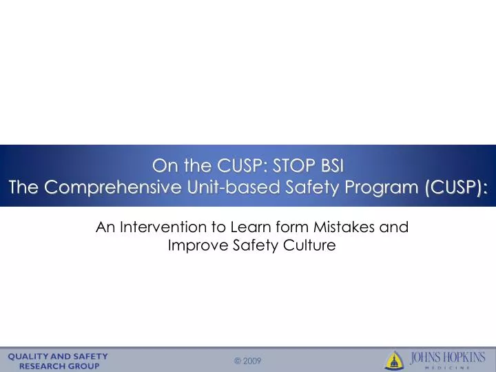 on the cusp stop bsi the comprehensive unit based safety program cusp